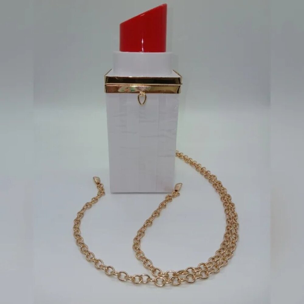 Lipstick Acrylic Crossbody/Shoulder Handbag - Picture 1 of 4